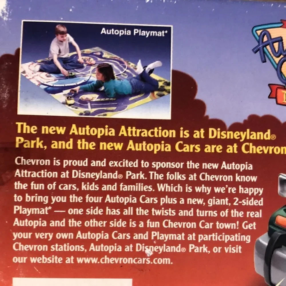 Disney’s Autopia Chevron Ltd Ed 2000 Pull Back Car with Mouseketeers Driving.
